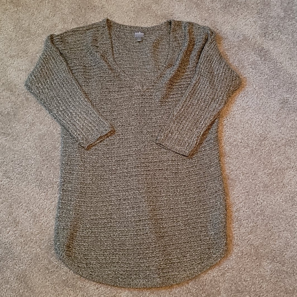 Womens 3/4 sleeve sweater light weight